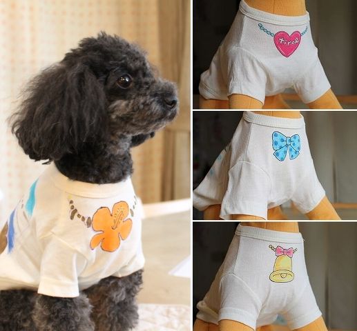 ワンコTシャツ胸元のワンポイント