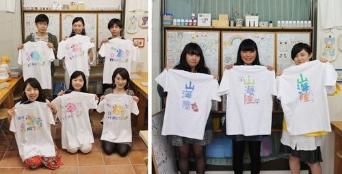 仲間たちで作った手描きTシャツ