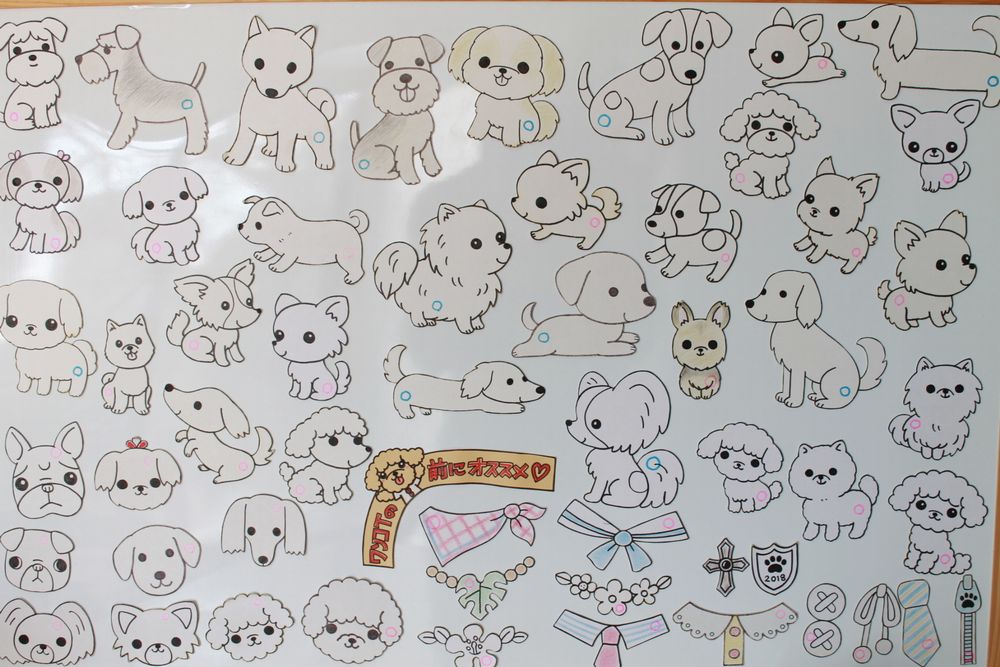 いろいろな犬種の型紙