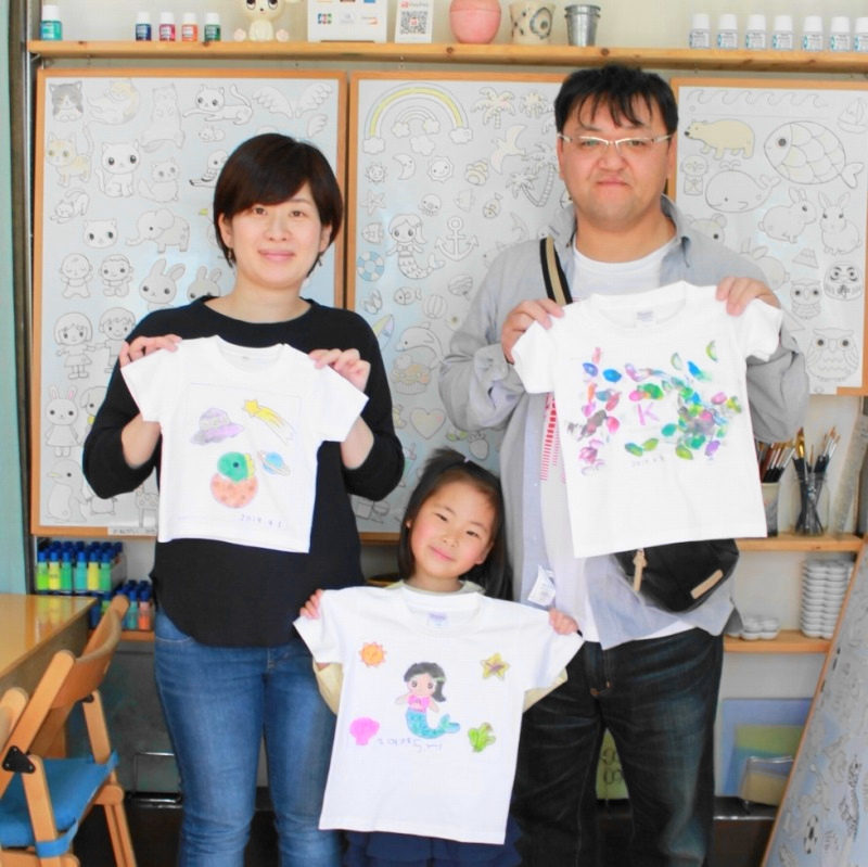 親子で作った手描きTシャツたち